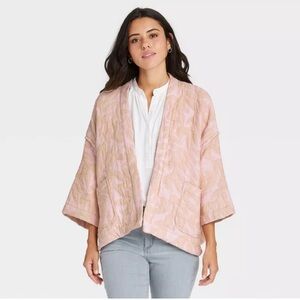 Universal Thread Blush Quilted Duster Jacket